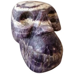 Large Carved Amethyst Quartz Skull