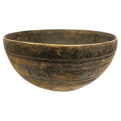 Large Carved and Incised Wooden Bowl from the Taureg Tribe in Mali, Africa