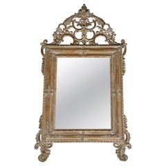 Large Carved and Painted Italian Rococo-Style Mirror