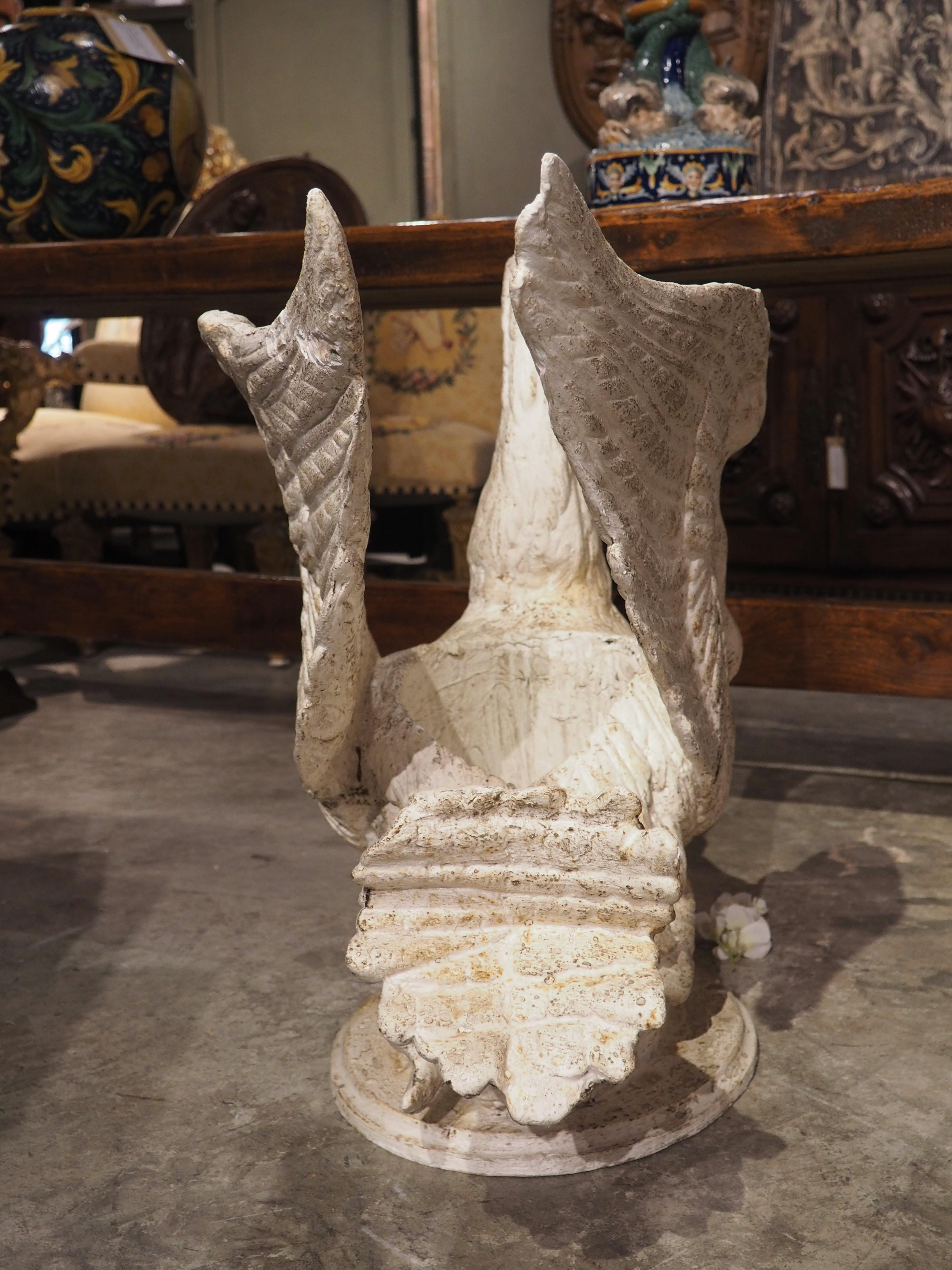 Large Carved and Painted Wooden Swan Planter from Florence, Italy 9