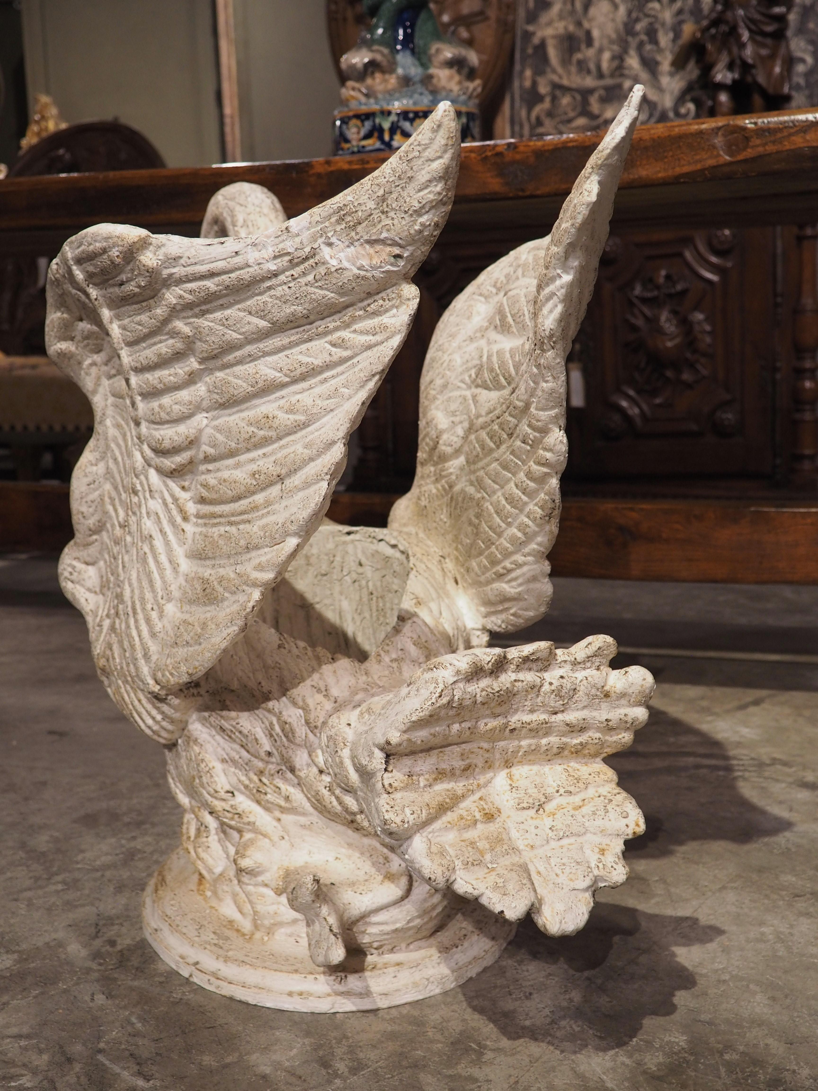 Large Carved and Painted Wooden Swan Planter from Florence, Italy 10
