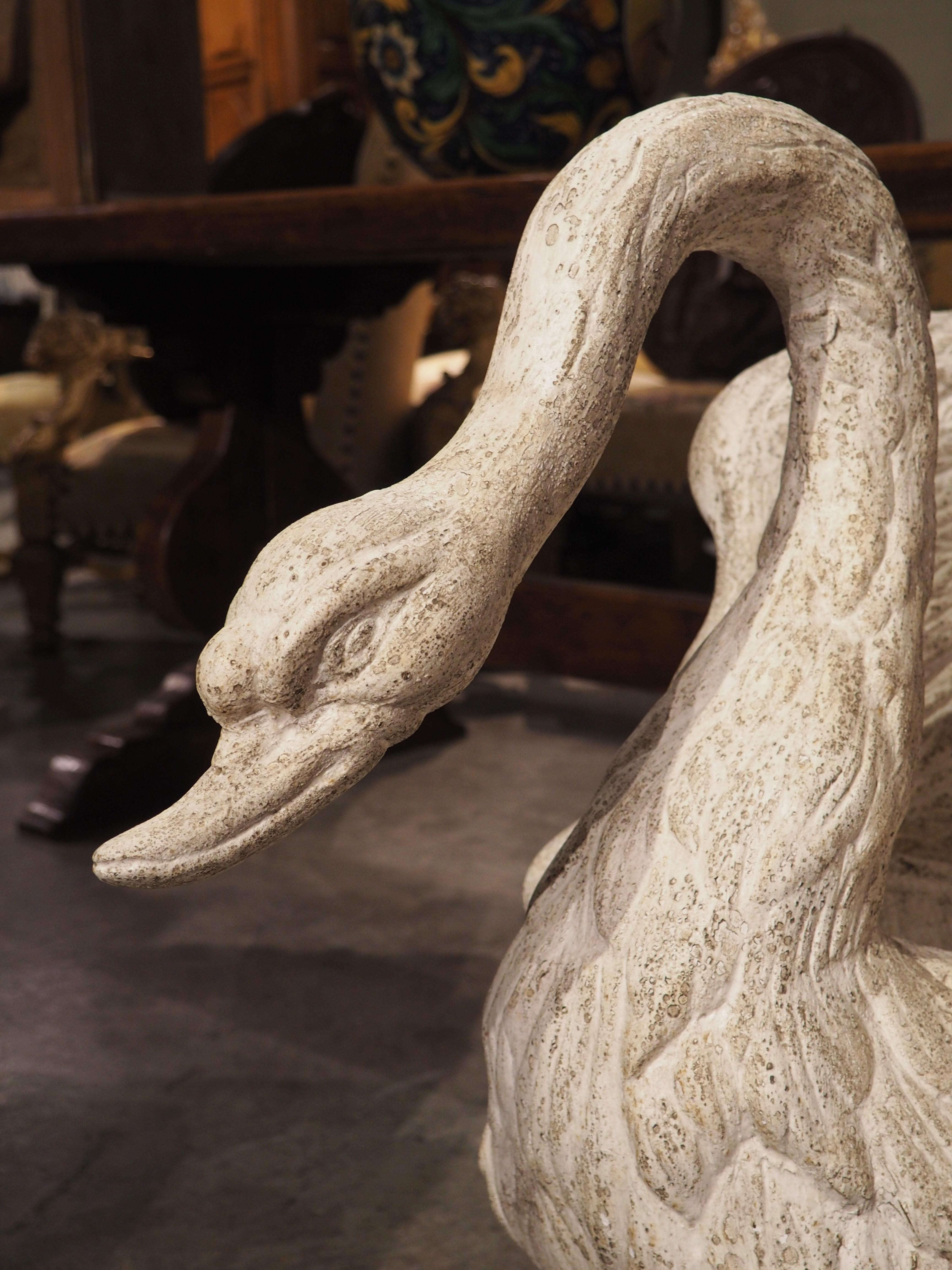 Large Carved and Painted Wooden Swan Planter from Florence, Italy 2