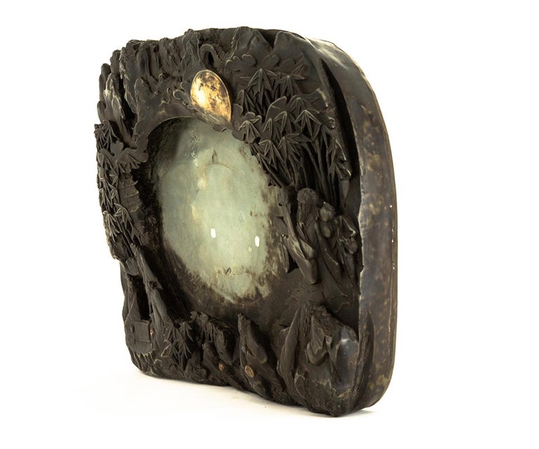 Large Carved and Richly Textured Chinese InkStone For Sale at 1stDibs