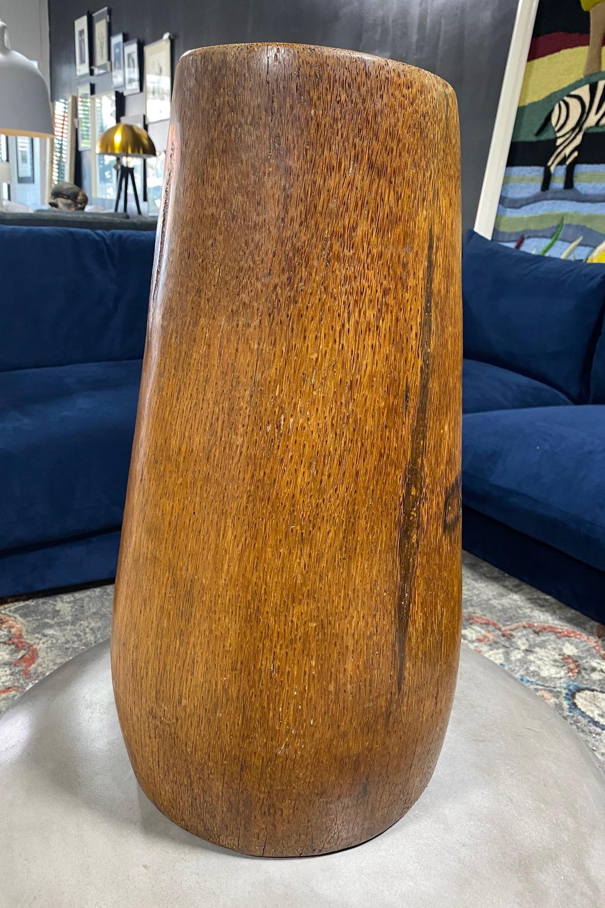 Large Carved Bamboo Wood Specimen Natural Organic Sculpural Wabi-Sabi Root Vase For Sale 7