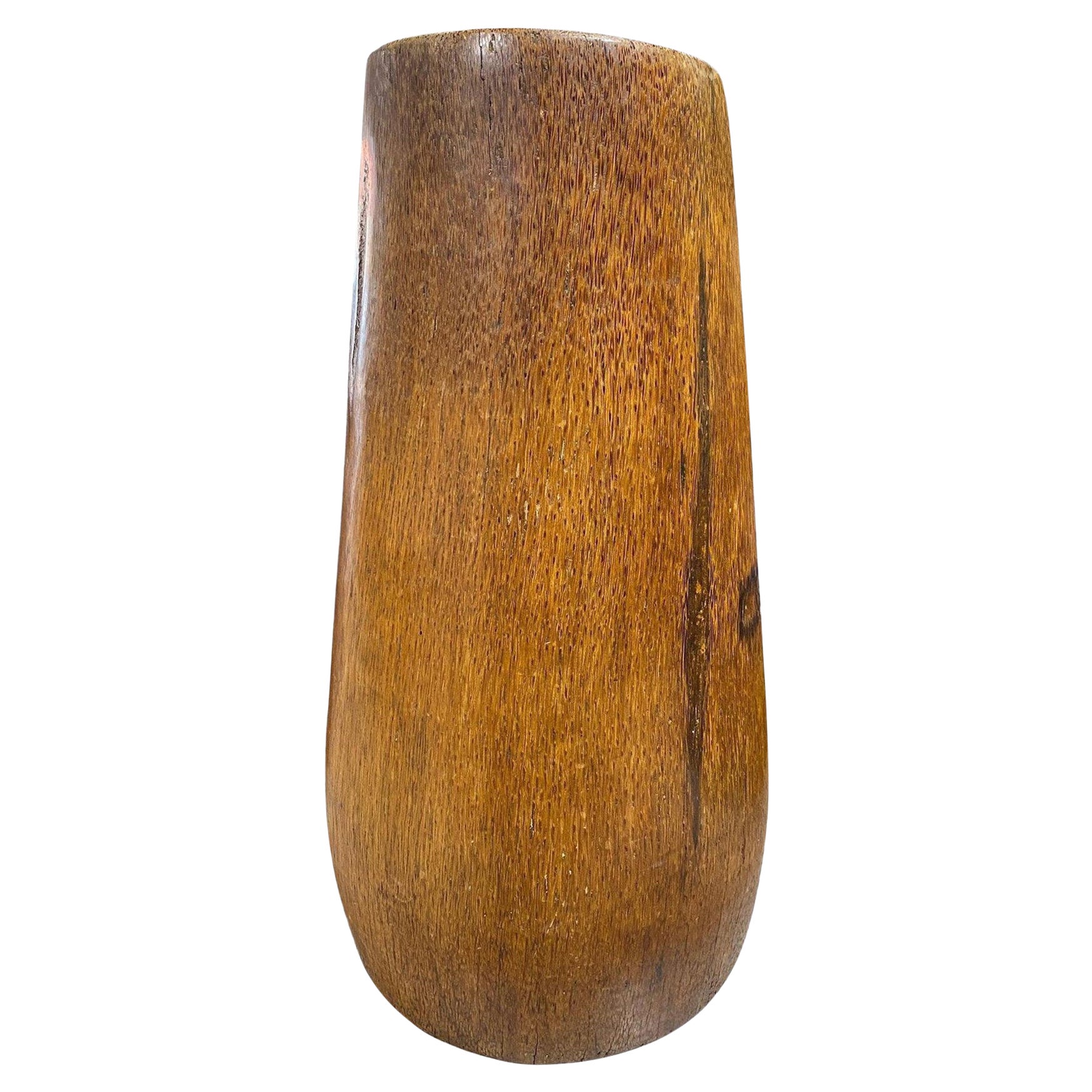 Large Carved Bamboo Wood Specimen Natural Organic Sculpural Wabi-Sabi Root Vase
