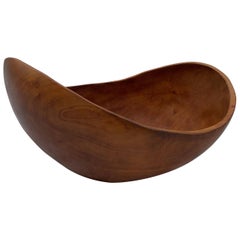 Large Carved Cherry Center Bowl