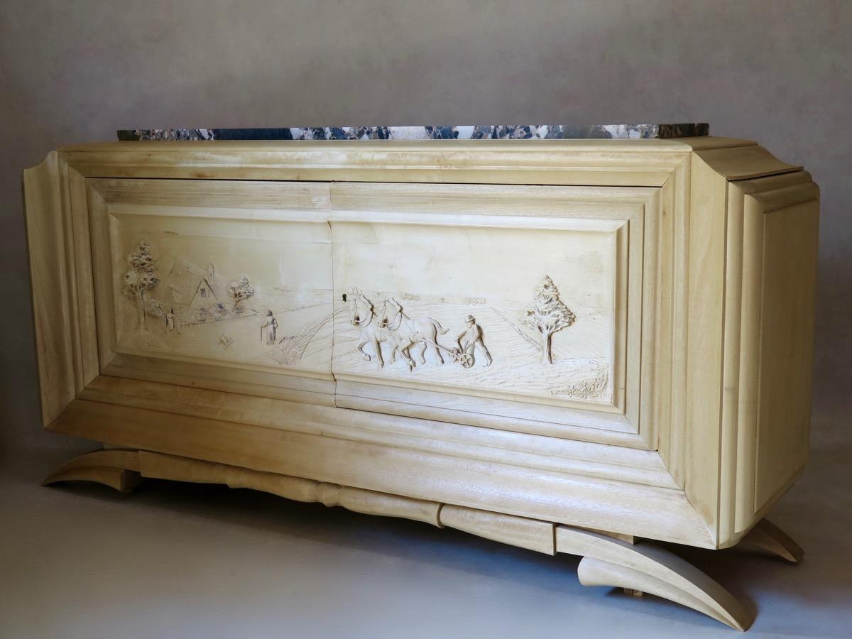 Large Carved Credenza, France For Sale 2