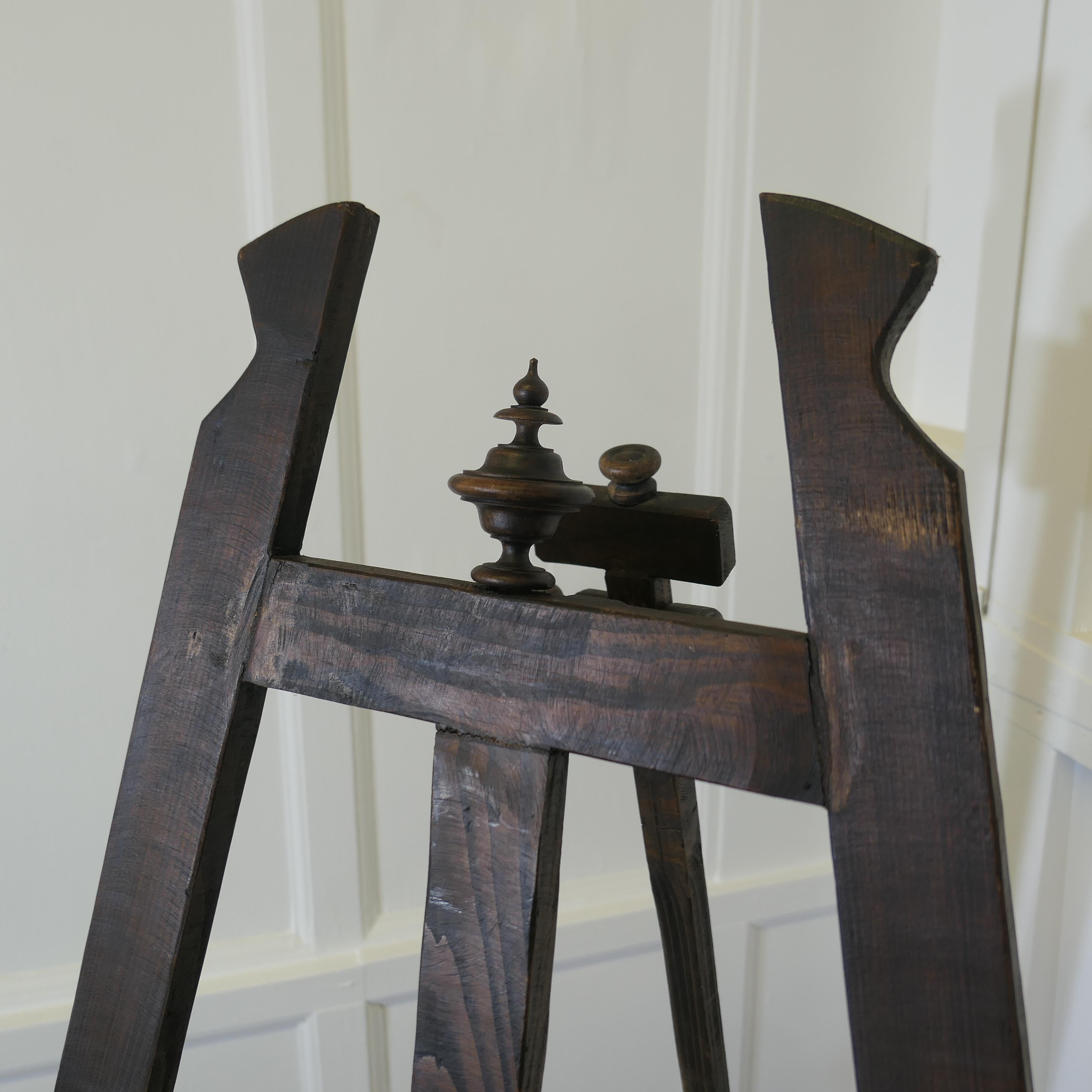 19th Century Large Carved Display Easel  This is a very attractive piece