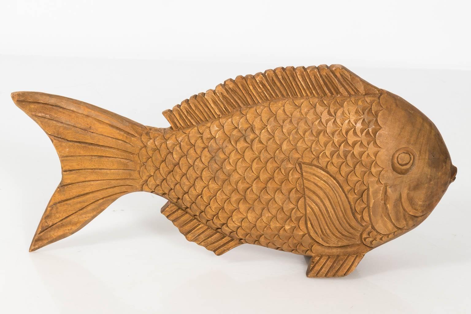 Großer geschnitzter Fisch:: um 1970 3