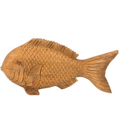 Großer geschnitzter Fisch:: um 1970