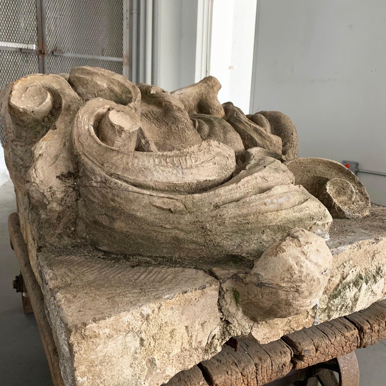Large Carved Garden Gargoyle Alto Relief For Sale at 1stDibs