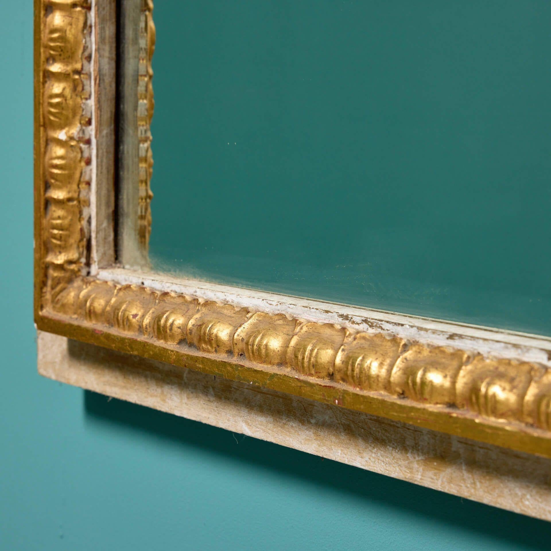 Louis XVI Large Carved Gilded French Pier Mirror For Sale