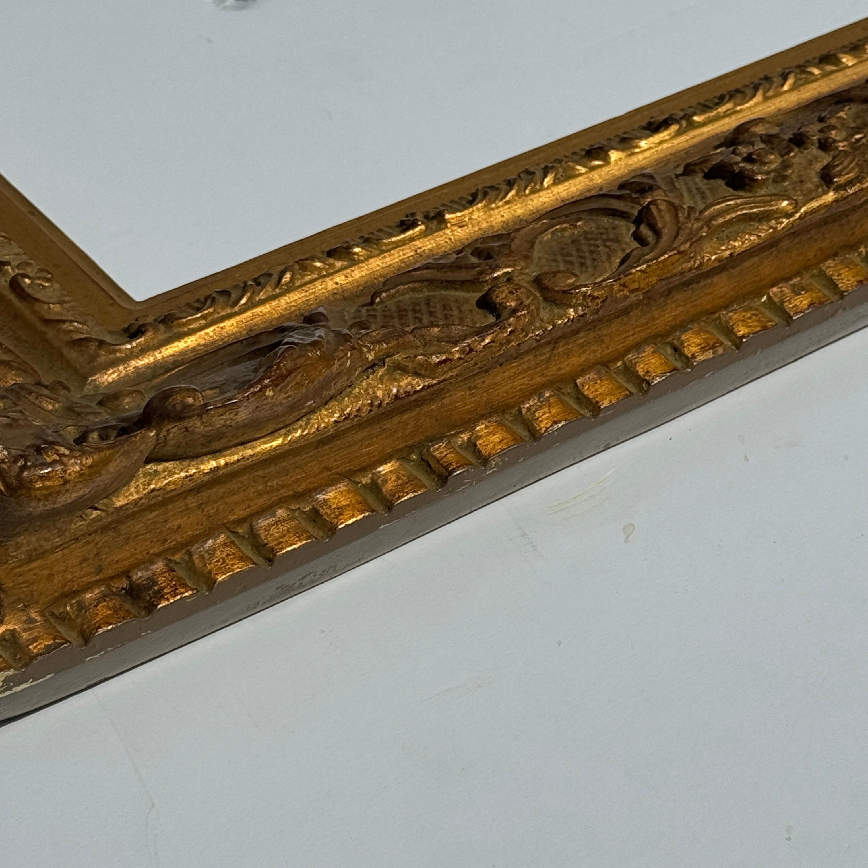 Large Carved Gilt Wood Frame, French Rococo Style  5