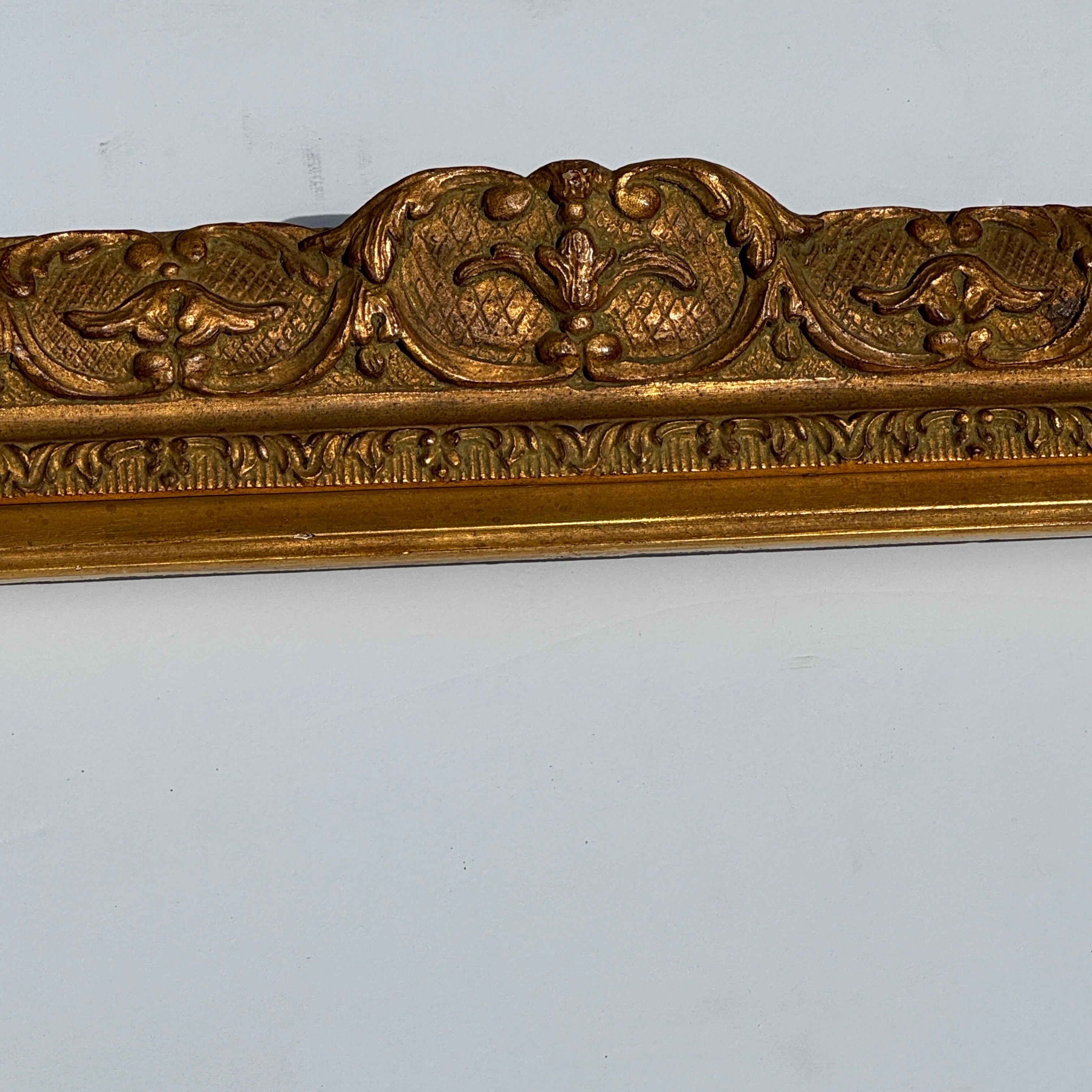 Large Carved Gilt Wood Frame, French Rococo Style  2