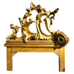 Grande tête de lit en bois sculpté, H200cm, 20e siècle