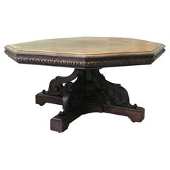 Large Carved Gothic Oak Centre Dining Table A Carved Gothic Centre Table