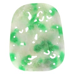 Large Carved Jadeite Plaque