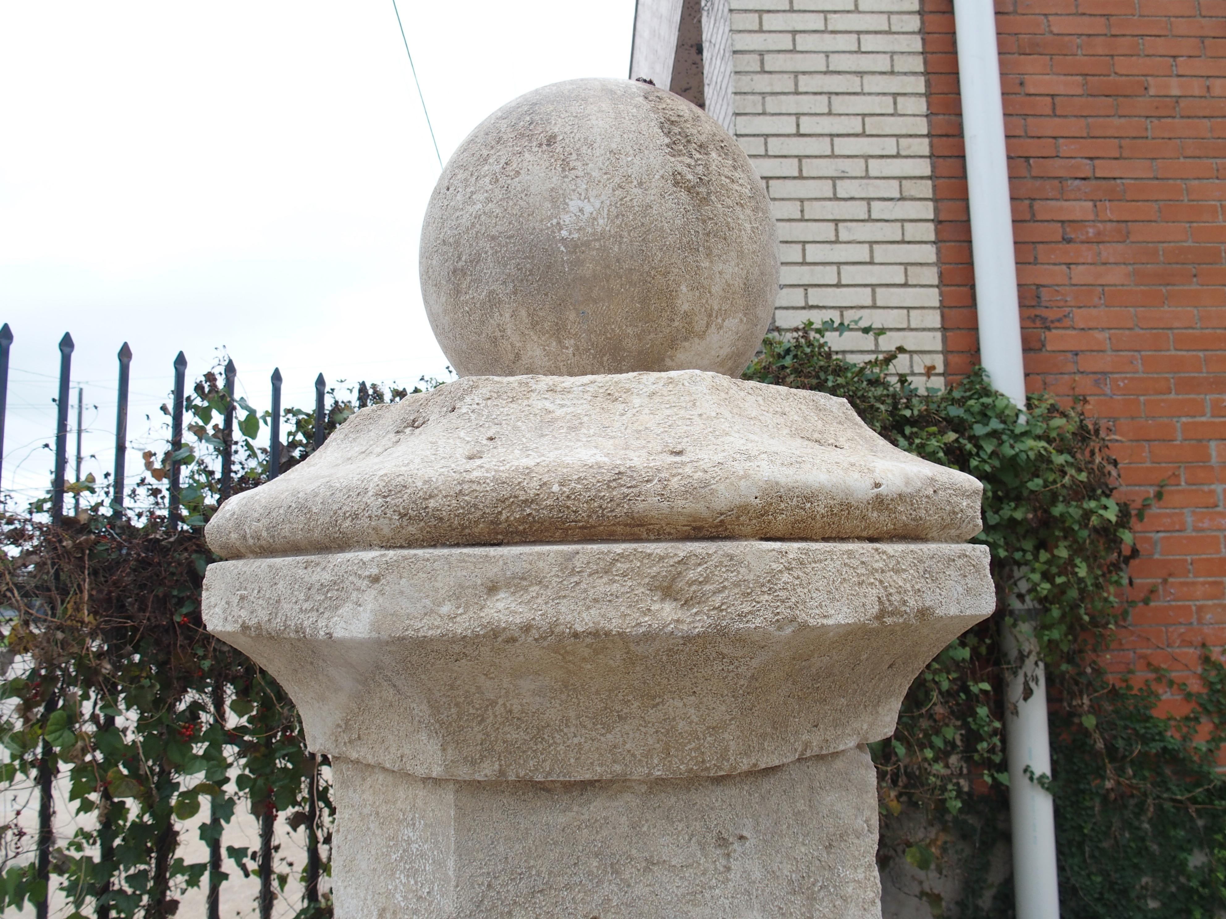 Large Carved Limestone Village Center Fountain from the South of France, 101 in. For Sale 6