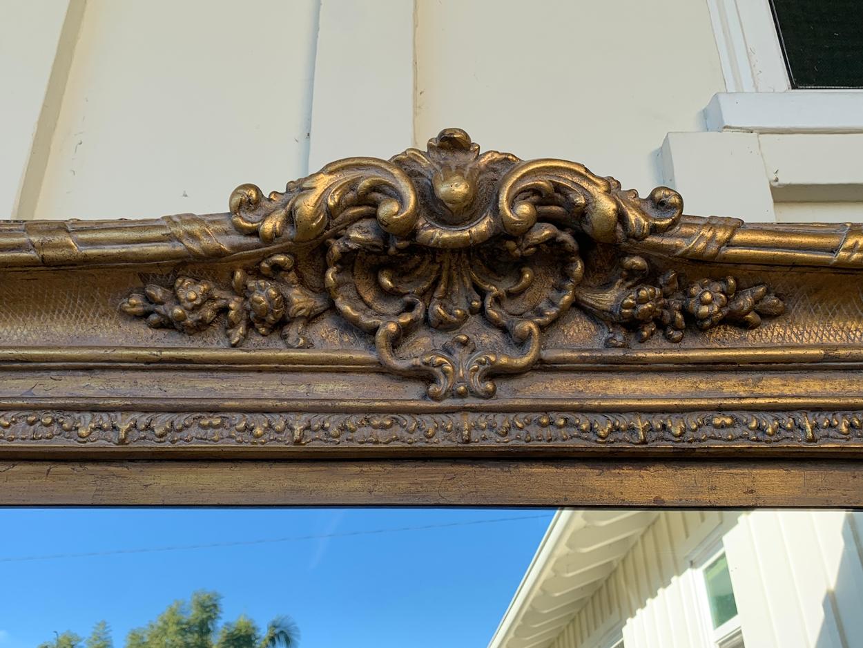 Large Carved Mirror with Gold Gilded Frame 8