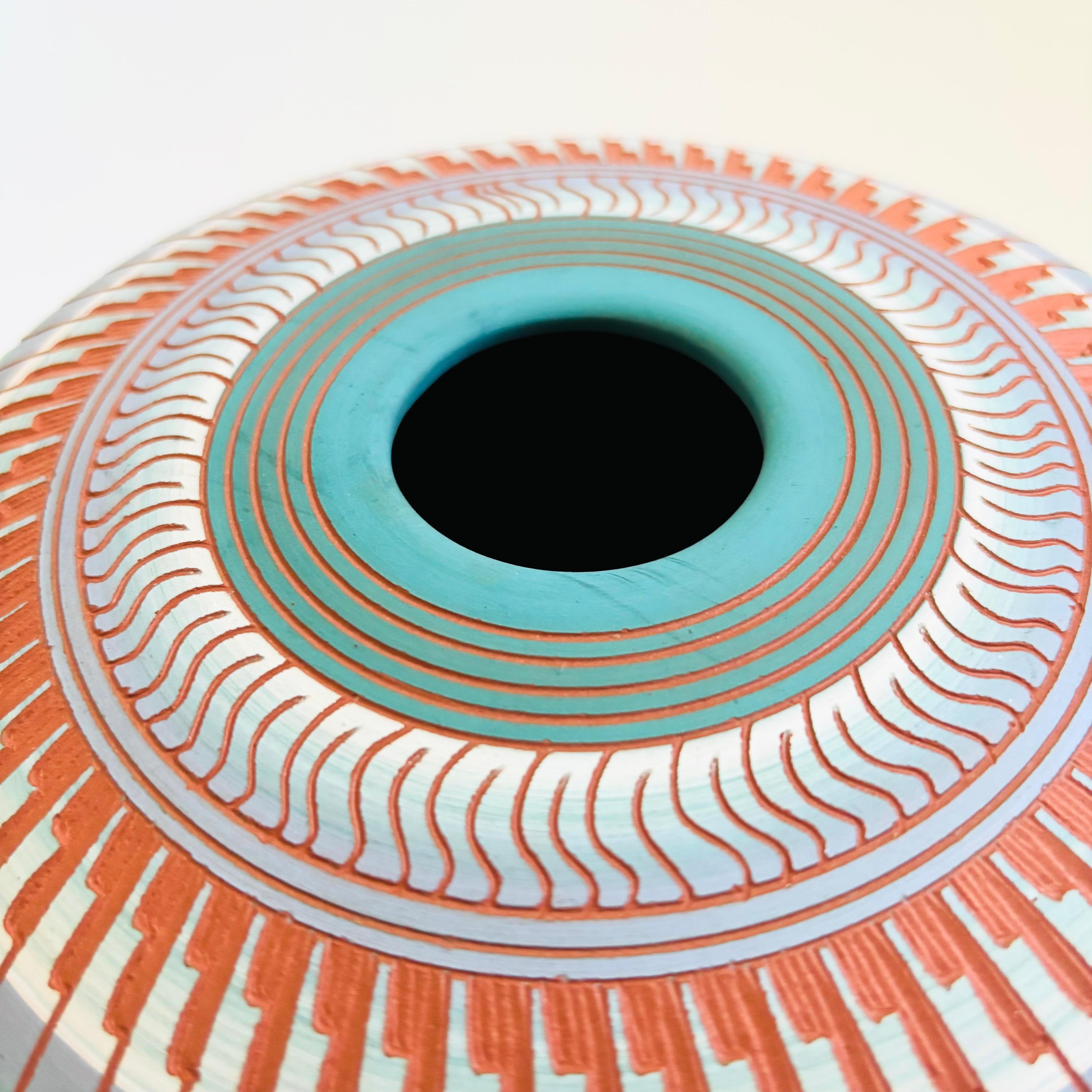 Native American Large Carved Navajo Vase