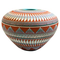 Gran Jarrón Navajo Tallado