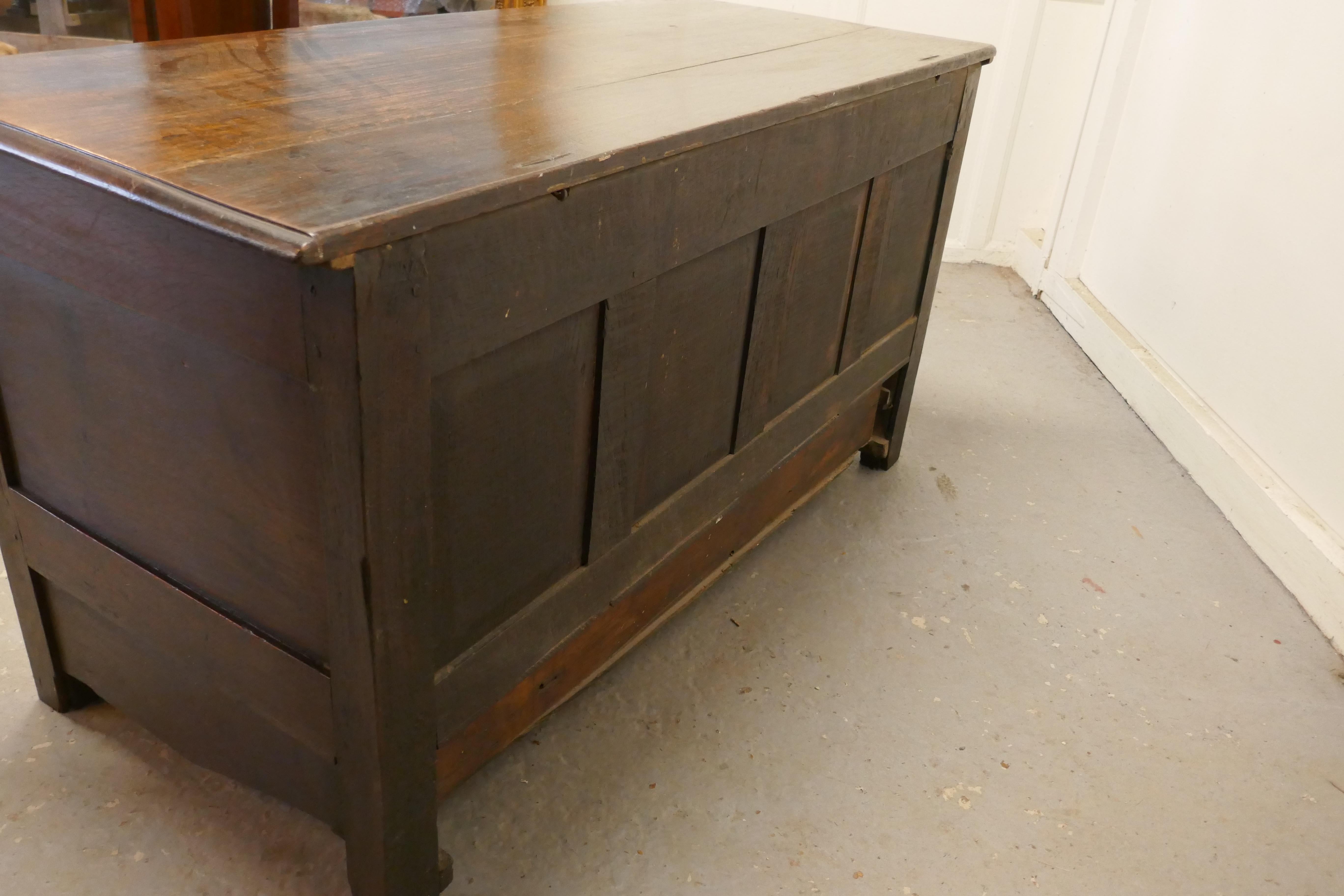 Large Carved Oak Mule Chest, Marriage Chest 3
