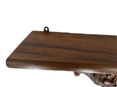 Large Carved Oak Wall Shelf