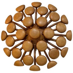 Grande sculpture d'atelier en bois organique sculpté