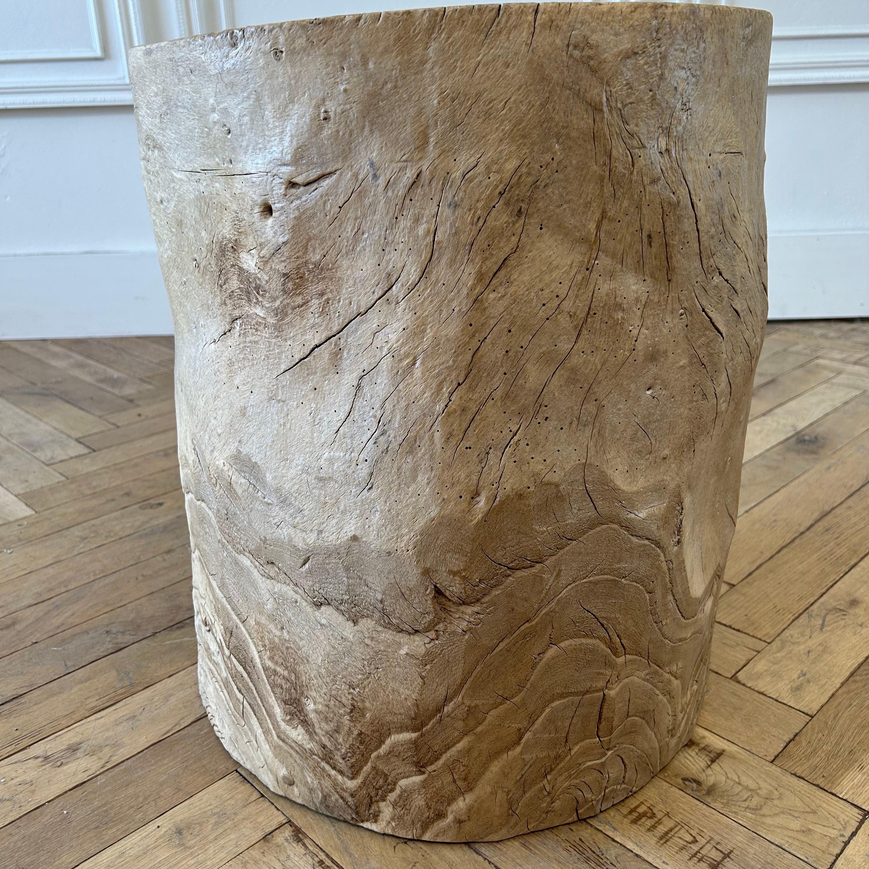 Large Carved Out Stump Decorative Planter 5