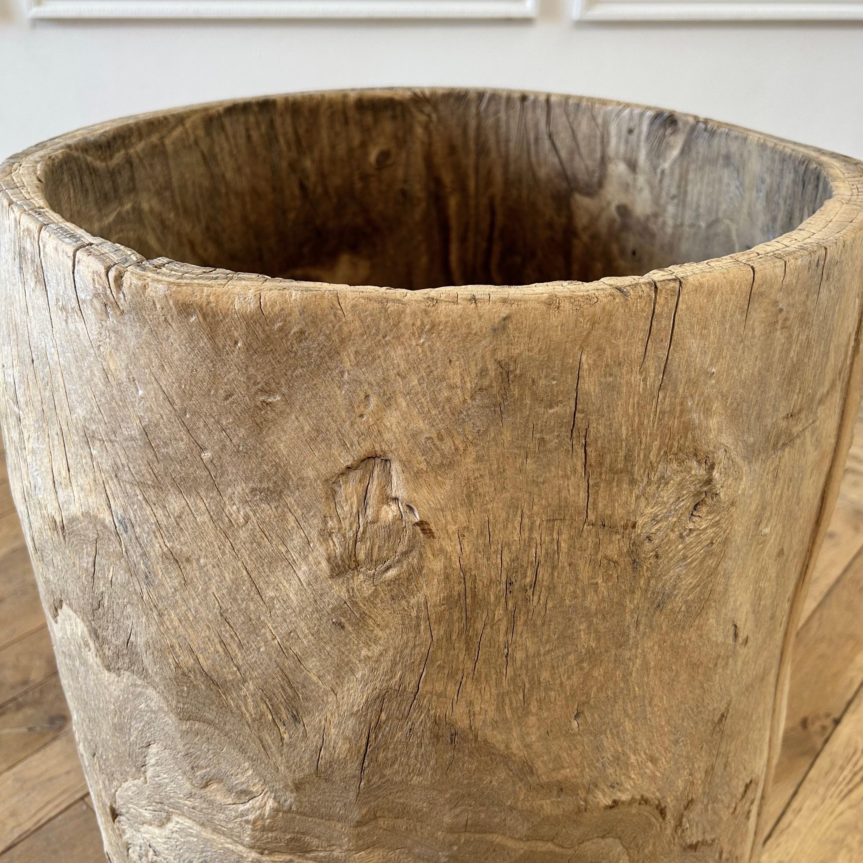 Large Carved Out Stump Decorative Planter 3