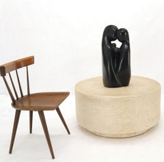 Large Carved and Polished Onyx Sculpture of Mother and Daughter Theme