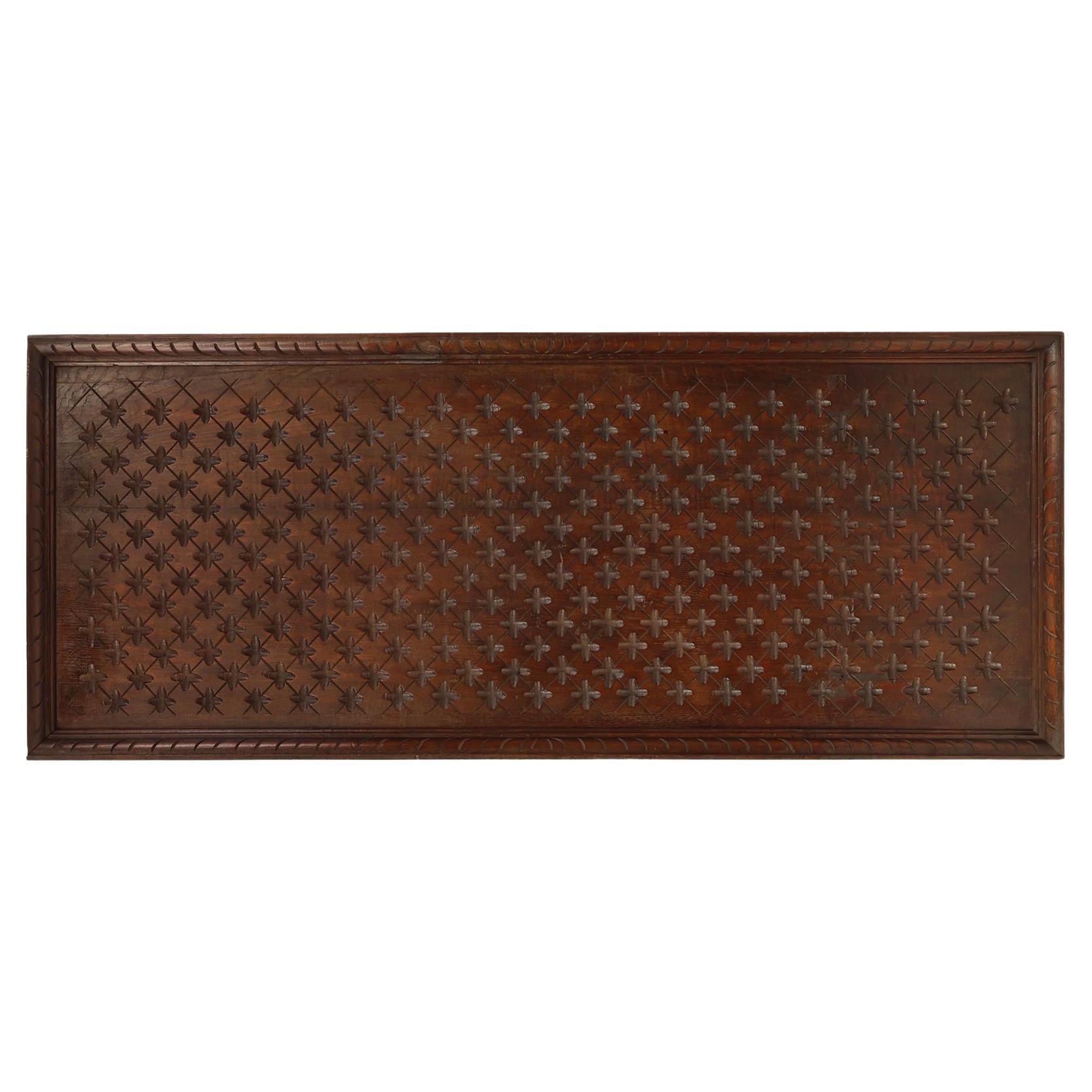 Grande pannello da parete in legno di quercia intagliato in stile neogotico Portugees, 1850