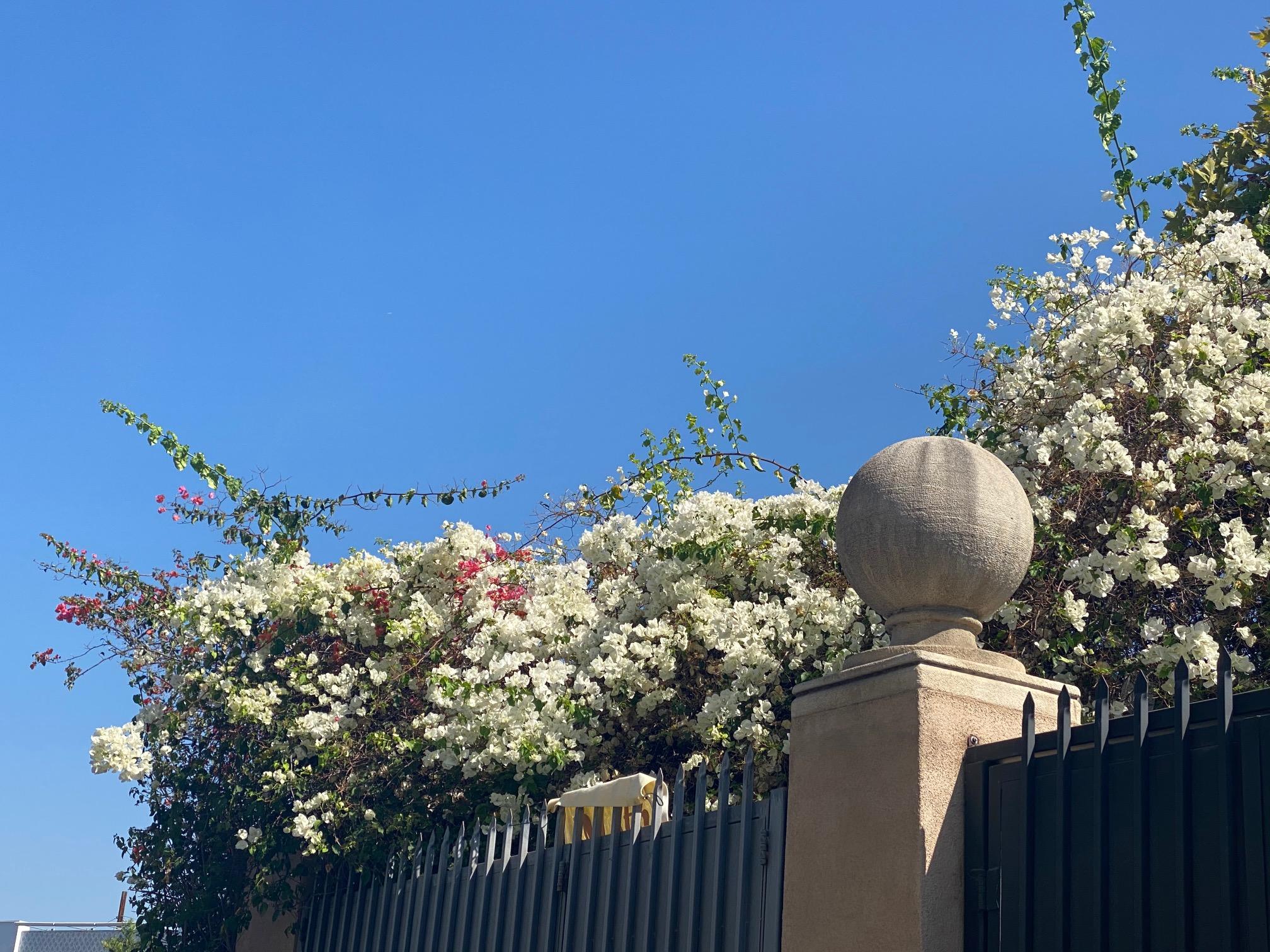 Large Carved Stone Gate Pier pillar Sphere Ball Finial on pedestal base Antiques In Fair Condition For Sale In West Hollywood, CA
