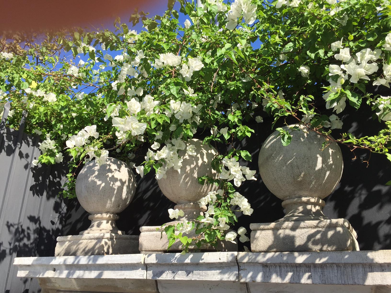 Large Carved Stone Gate Pier pillar Sphere Ball Finial on pedestal base Antiques 1