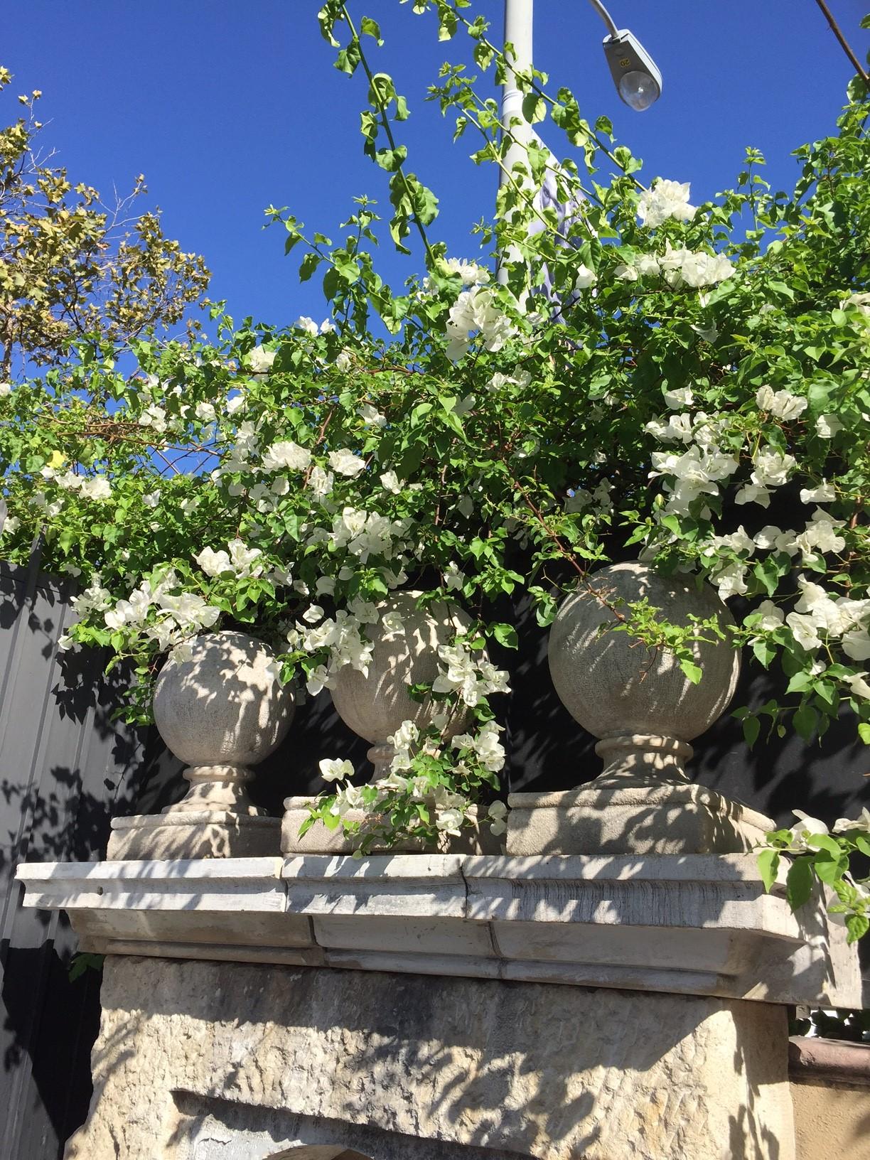 Large Carved Stone Gate Pier pillar Sphere Ball Finial on pedestal base Antiques 2