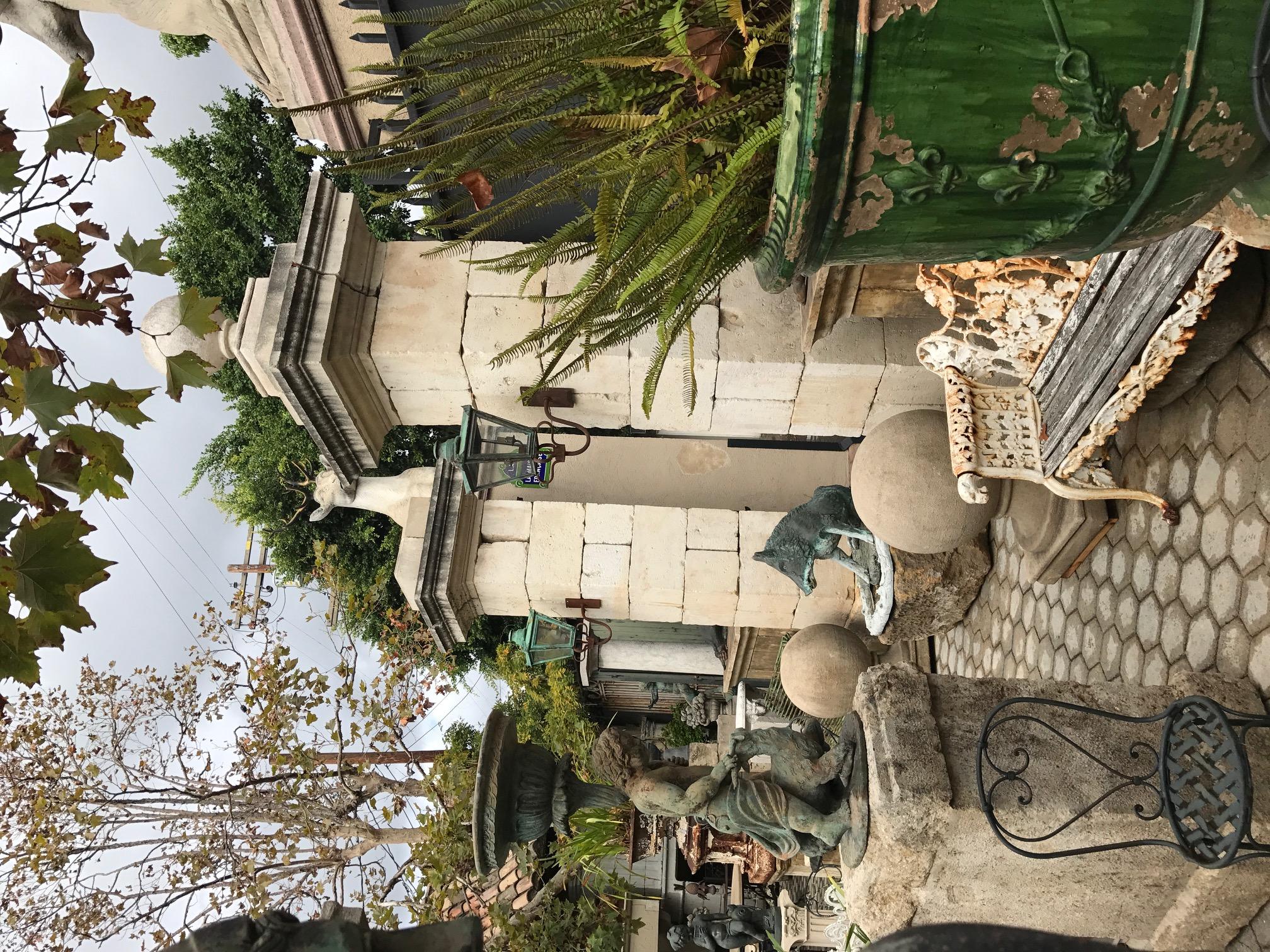 Large Carved Stone Gate Pier pillar Sphere Ball Finial on pedestal base Antiques For Sale 3