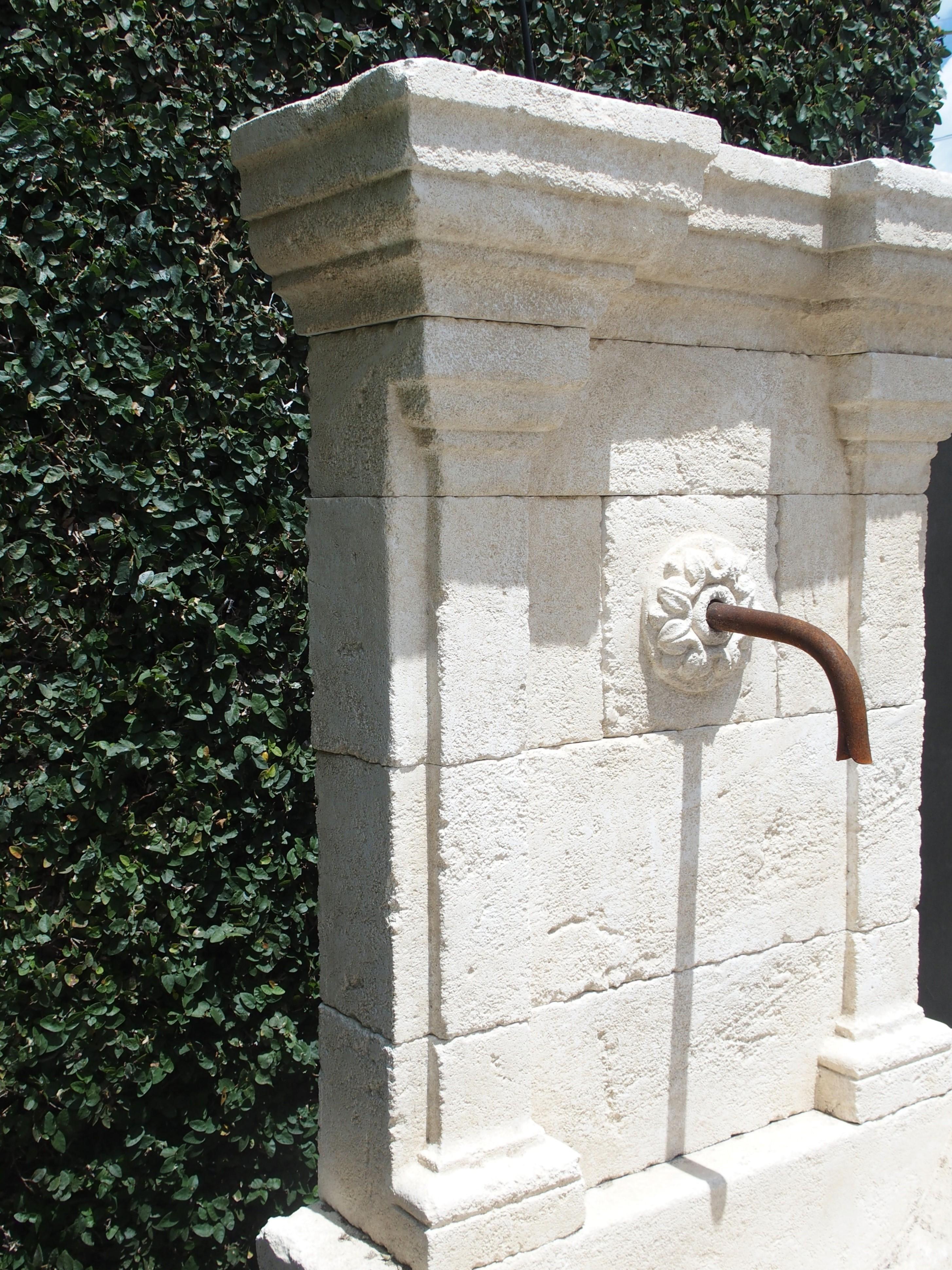 Large Carved Stone Wall Fountain from France 5