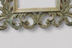 Large carved teak Florentine mirror