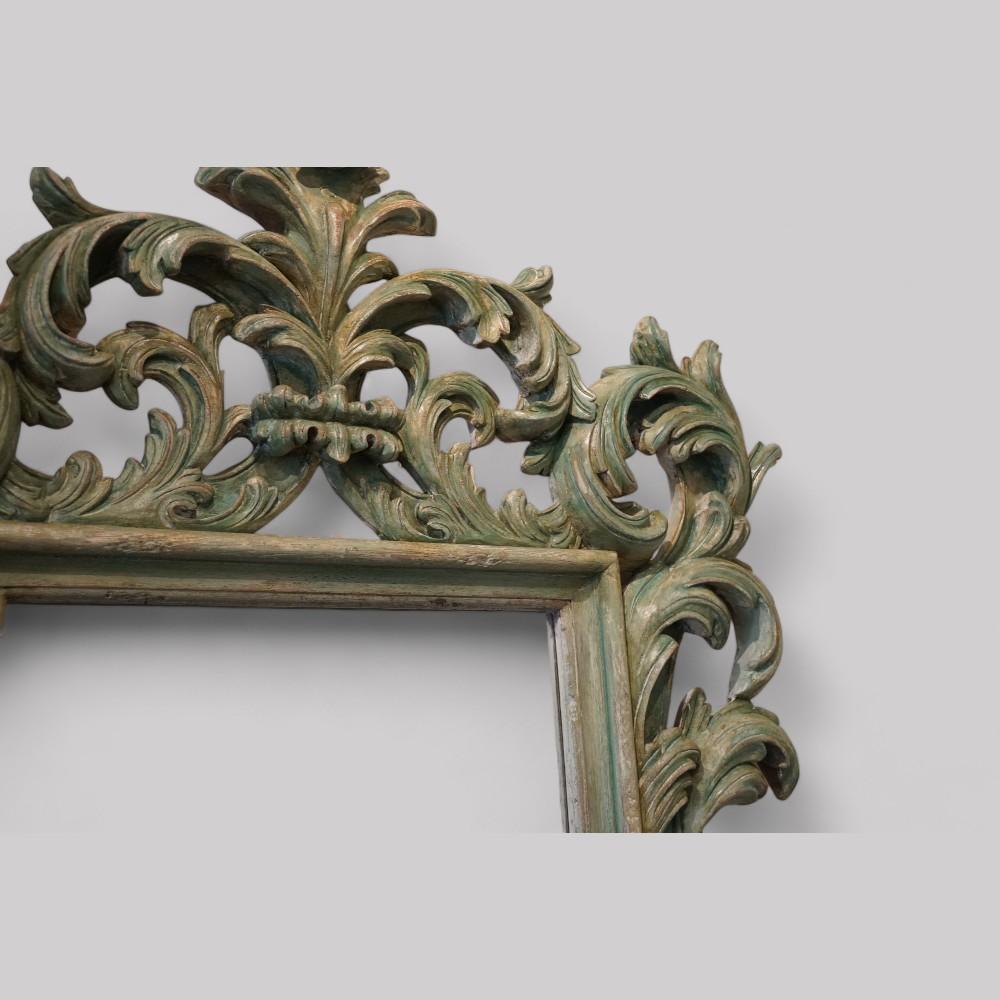 Mid-20th Century Large carved teak Florentine mirror For Sale
