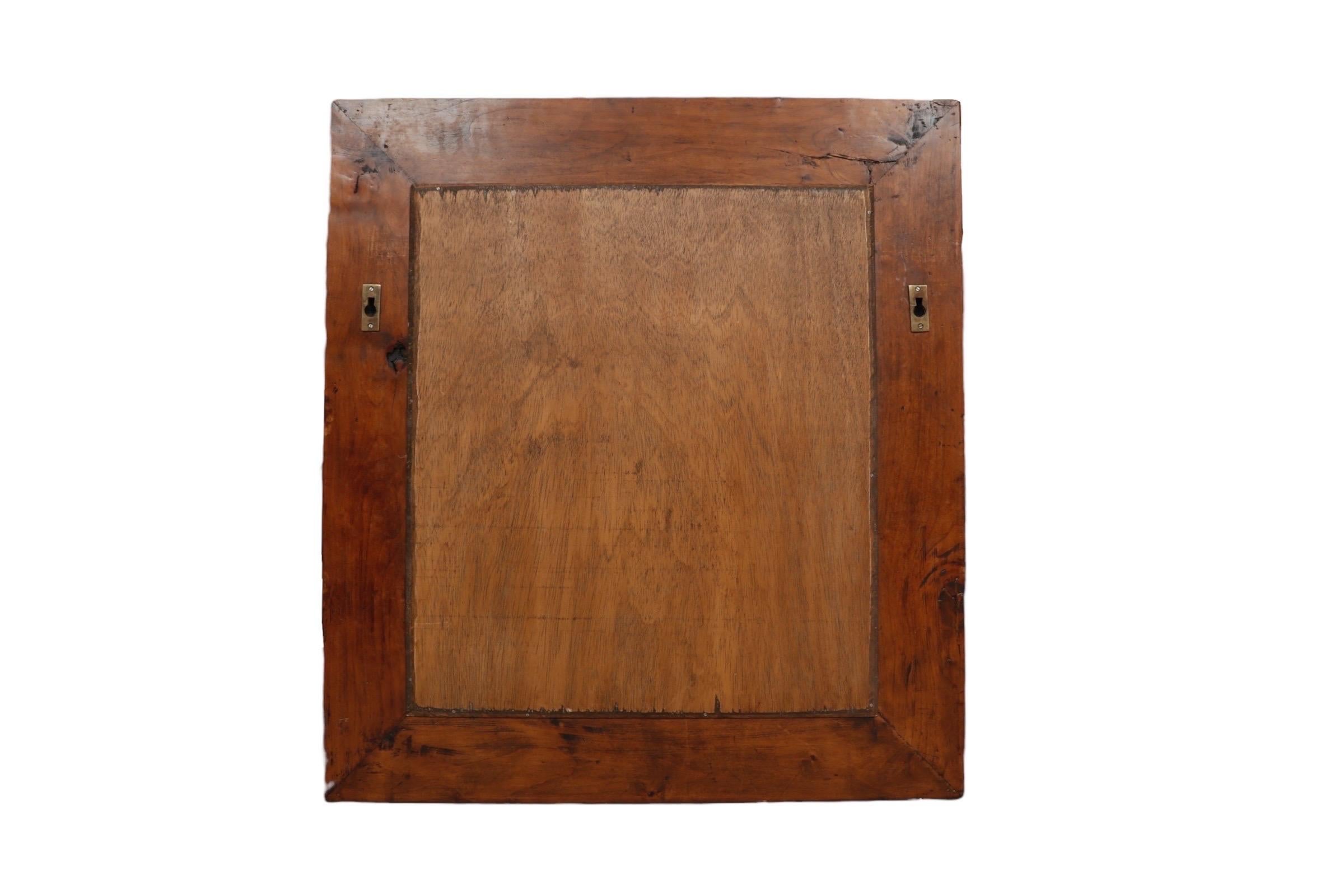 Large Carved Teak Wall Mirror For Sale 3
