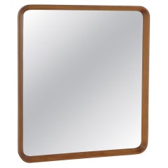 Gran espejo de nogal tallado de la empresa de muebles Max Posnick