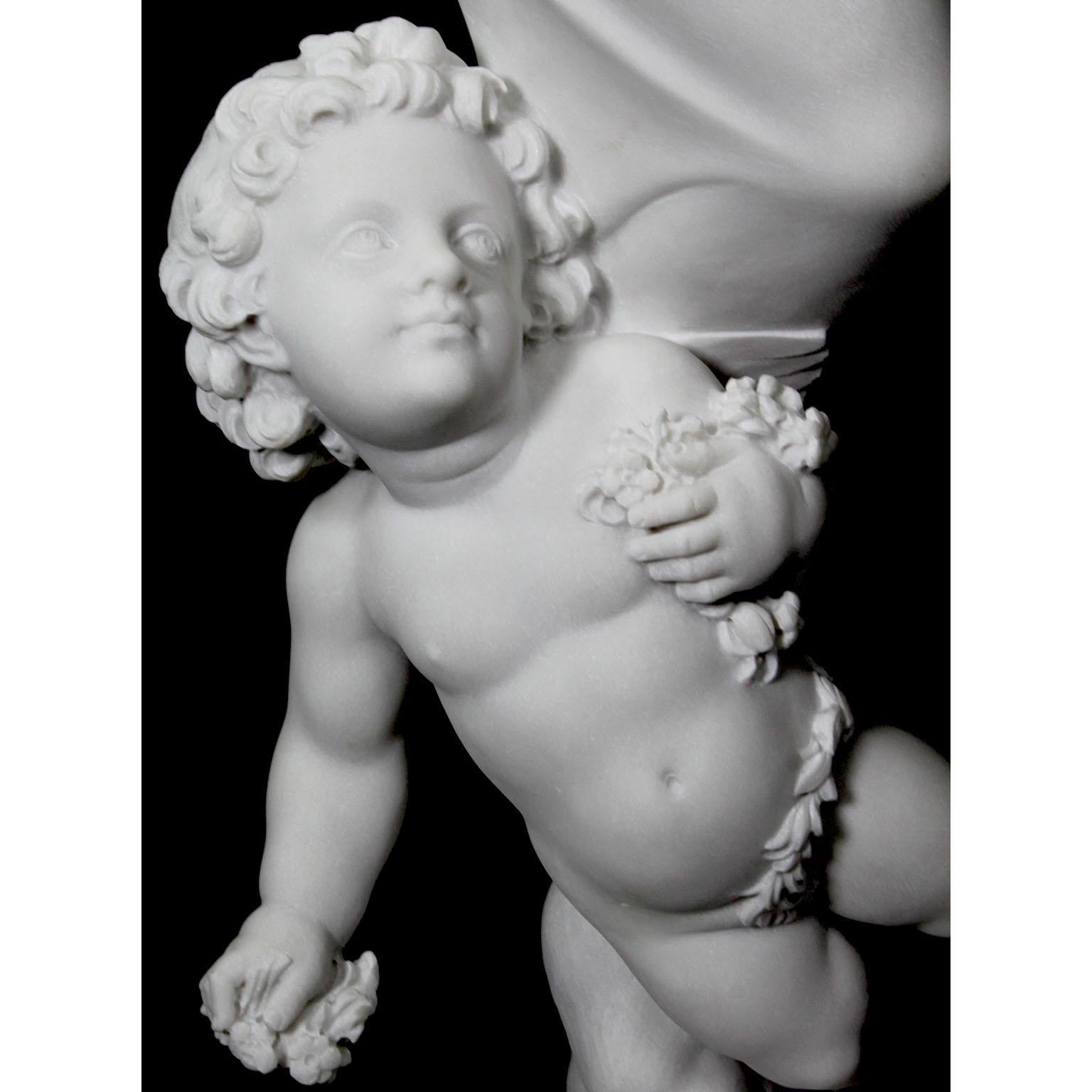 Large Carved White Marble Sculpture of 