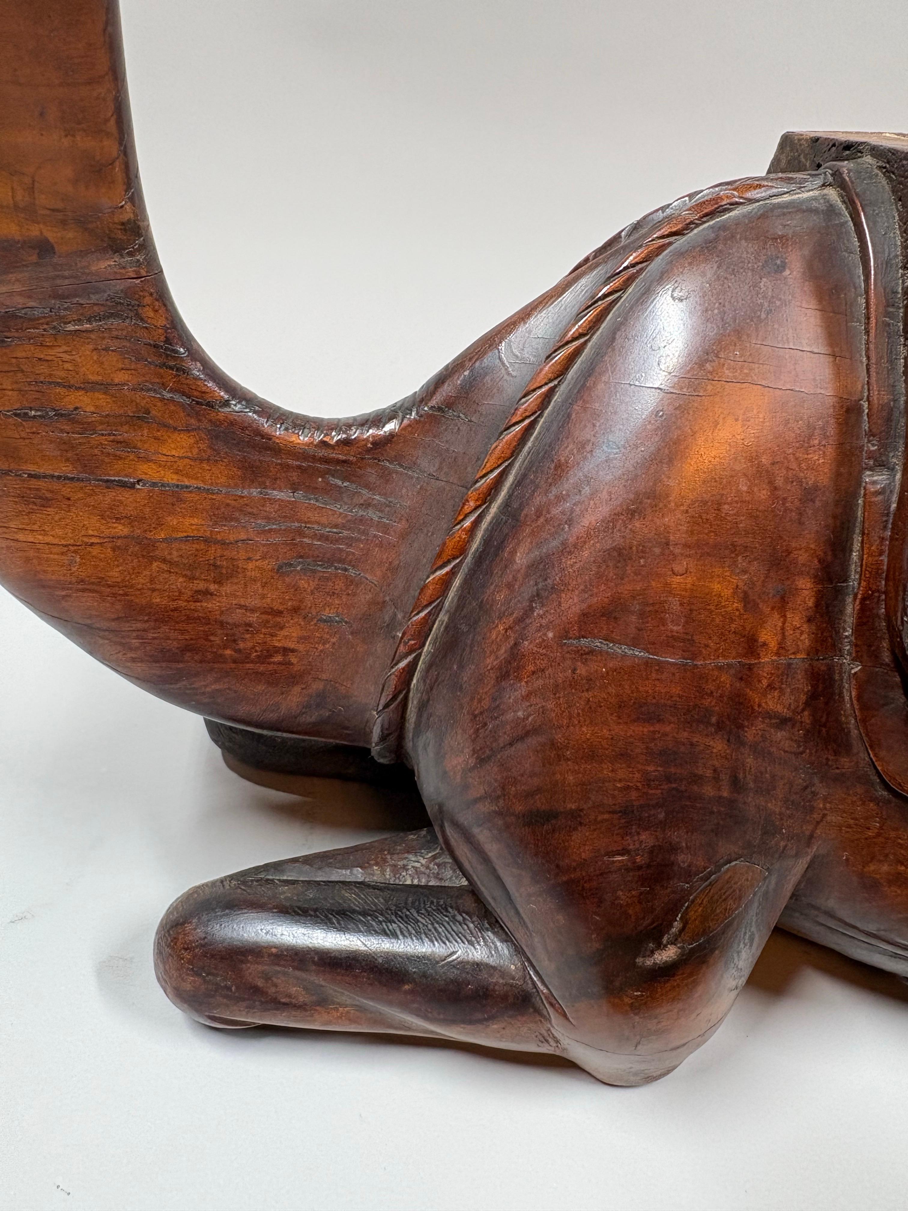 Large carved wood Austrian novelty box in the form of a Camel, circa 1910 For Sale 4