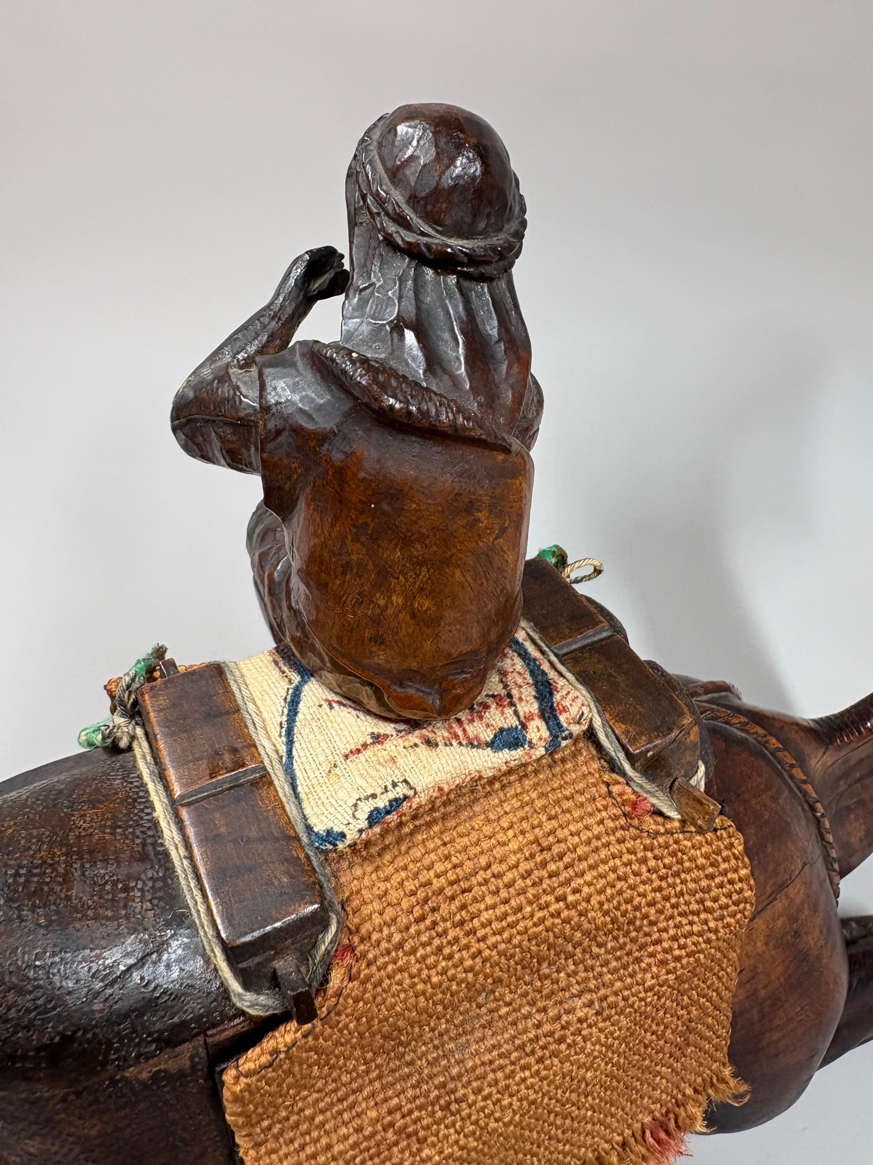 Large carved wood Austrian novelty box in the form of a Camel, circa 1910 For Sale 8