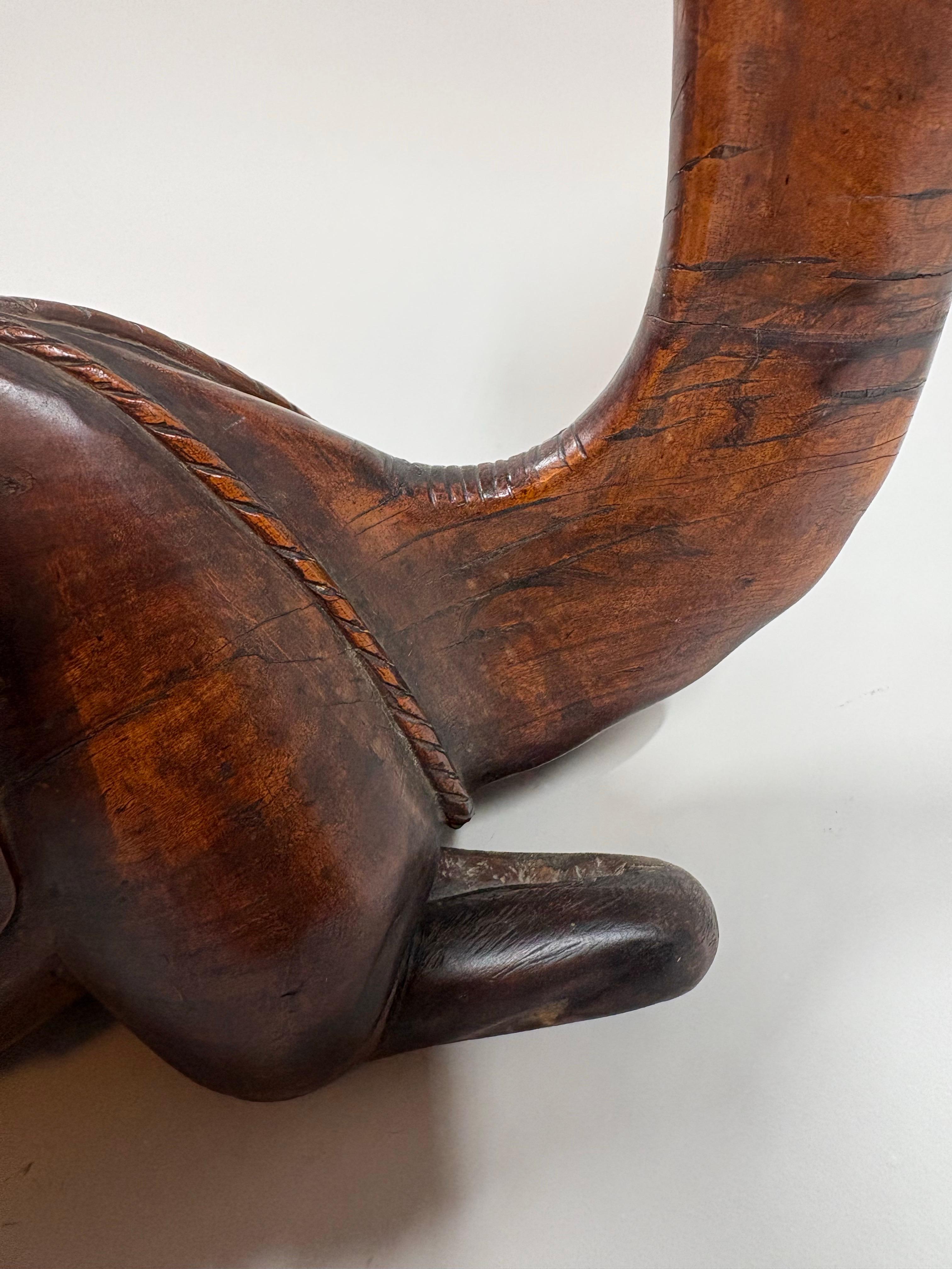 Large carved wood Austrian novelty box in the form of a Camel, circa 1910 For Sale 10