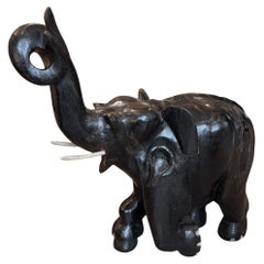 Large Carved Wood Elephant, Sri Lanka 1950s