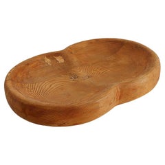 Large Carved wood fruit bowl / centerpiece - 20th