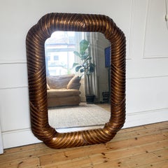 Large Carved Wood Gilded Mirror