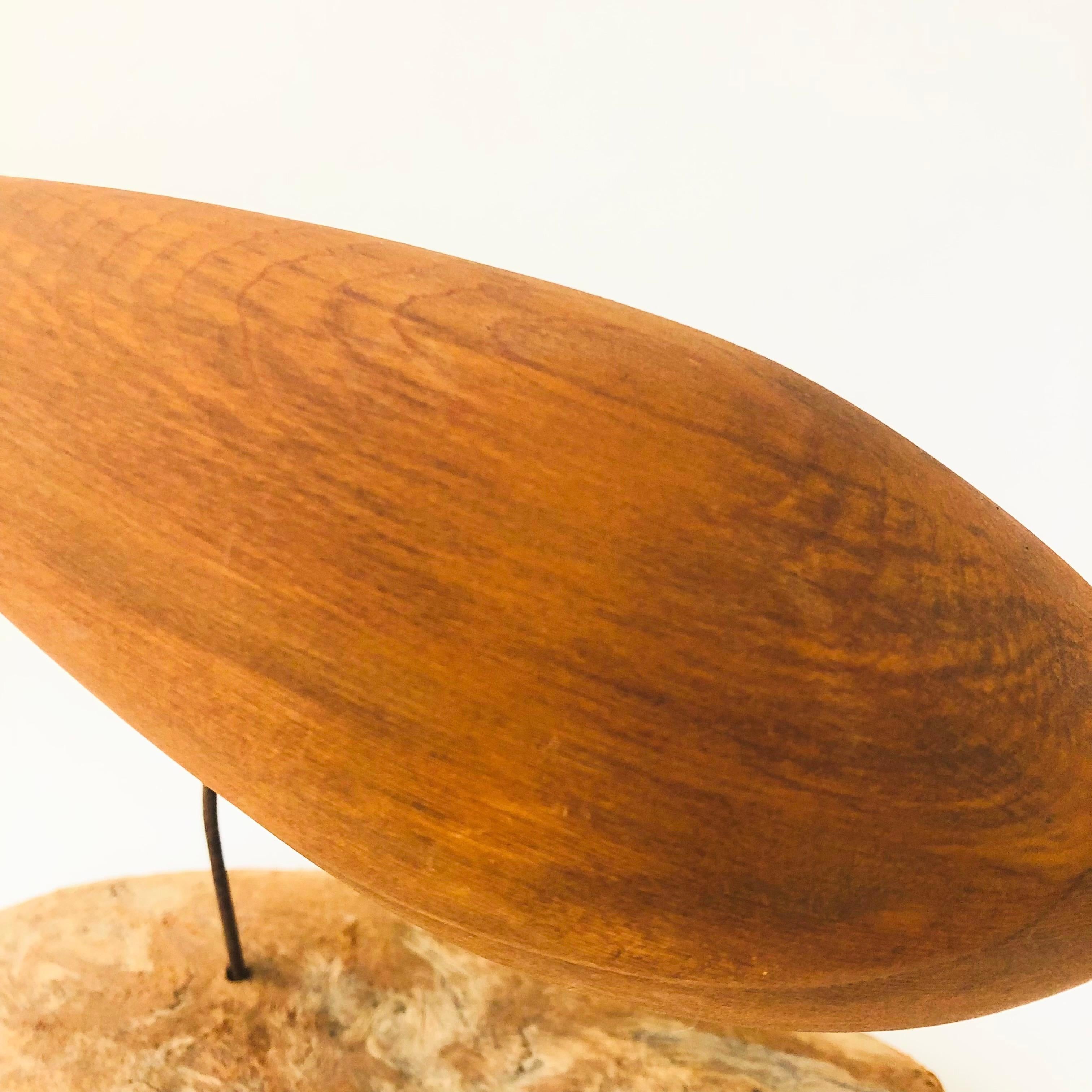 Large Carved Wood Sandpiper For Sale 3