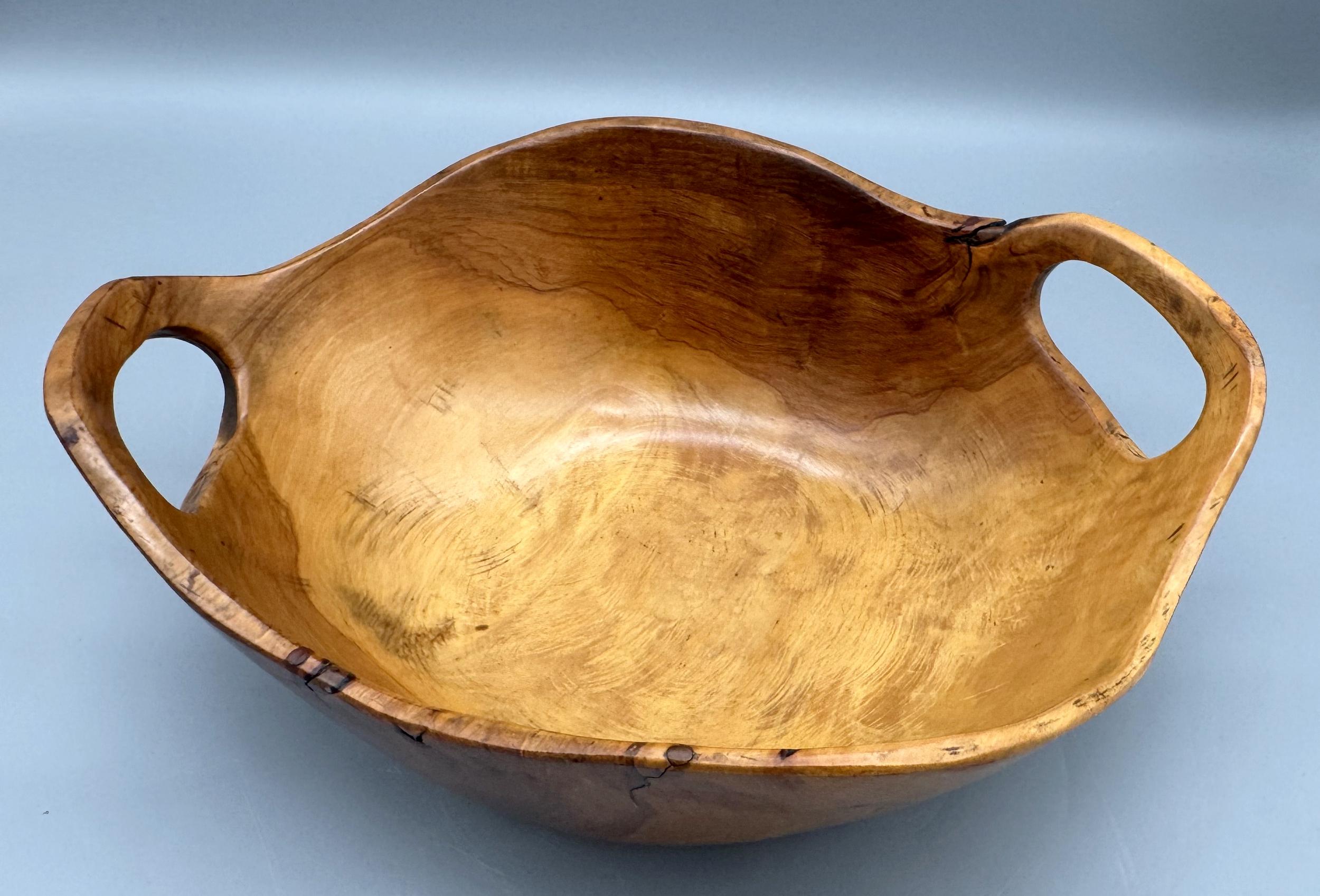 Gran cesta de madera tallada, Francia, hacia 1950 Francés en venta